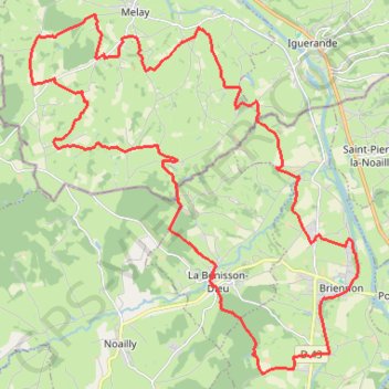 Itinéraire Du Canal au château de Maulevrier - La Bénisson-Dieu, distance, dénivelé, altitude, carte, profil, trace GPS