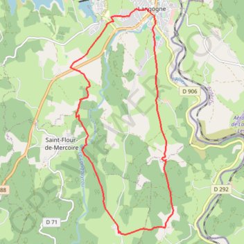 Itinéraire Randonnée à Langogne en Lozère, distance, dénivelé, altitude, carte, profil, trace GPS