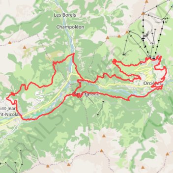 Itinéraire Trace 1 grands, distance, dénivelé, altitude, carte, profil, trace GPS