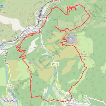 Itinéraire Les ambullas, distance, dénivelé, altitude, carte, profil, trace GPS