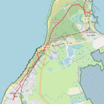 Itinéraire Port medoc R, distance, dénivelé, altitude, carte, profil, trace GPS