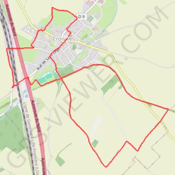 Itinéraire Croisilles - Le Huit, distance, dénivelé, altitude, carte, profil, trace GPS