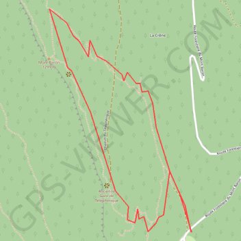 Itinéraire Trajet aller-retour, distance, dénivelé, altitude, carte, profil, trace GPS