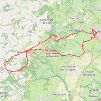 Itinéraire Mornant la chappelle Sainte Appolinaire, distance, dénivelé, altitude, carte, profil, trace GPS