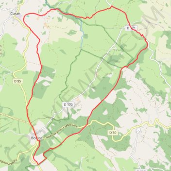 Itinéraire De Mauriac aux sources du Vioulou - Saint-Laurent de Lévézou, distance, dénivelé, altitude, carte, profil, trace GPS