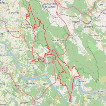 Itinéraire NGPS_Serras do Porto70 KM, distance, dénivelé, altitude, carte, profil, trace GPS