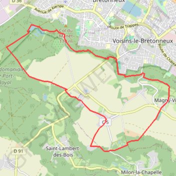 Itinéraire Magny les Hameaux, distance, dénivelé, altitude, carte, profil, trace GPS