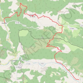Itinéraire Establet - Montmorin (Grande Traversée des Préalpes), distance, dénivelé, altitude, carte, profil, trace GPS