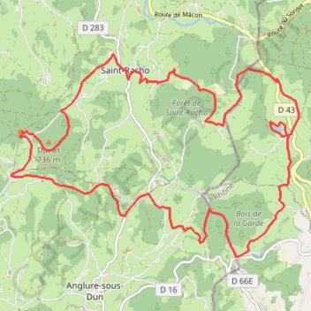 Itinéraire La Montagne de Dun, distance, dénivelé, altitude, carte, profil, trace GPS