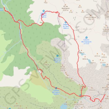 Itinéraire Mont-Valier-en-Boucle: 01-09-2018, distance, dénivelé, altitude, carte, profil, trace GPS