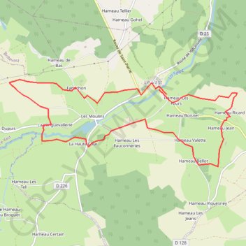 Itinéraire Le Vast (50630), distance, dénivelé, altitude, carte, profil, trace GPS