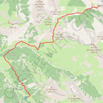 Itinéraire Queyras D1 St Veran Ceillac EASY, distance, dénivelé, altitude, carte, profil, trace GPS