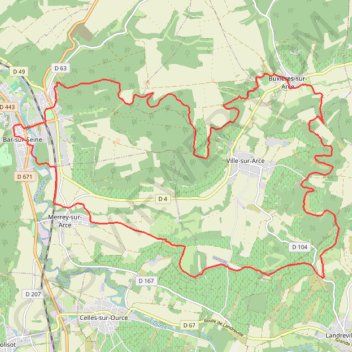 Itinéraire Sortie Bar-sur-Seines, distance, dénivelé, altitude, carte, profil, trace GPS