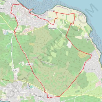 Itinéraire Sainte-Marie-de-Ré - Rivedoux Plage - La Flotte, distance, dénivelé, altitude, carte, profil, trace GPS