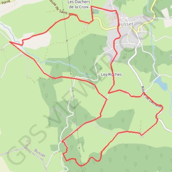 Itinéraire Petite boucle sur Busset, distance, dénivelé, altitude, carte, profil, trace GPS