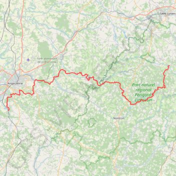 Itinéraire GR 4 : De Mouthiers-sur-Boëme (Charente) à Champagnac-la-Rivière (Haute-Vienne), distance, dénivelé, altitude, carte, profil, trace GPS