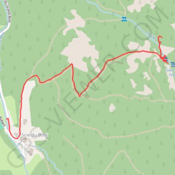 Itinéraire Saut du Gier, distance, dénivelé, altitude, carte, profil, trace GPS