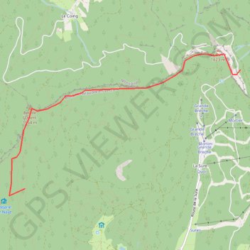 Itinéraire De La Buffe à la cabane de nave, distance, dénivelé, altitude, carte, profil, trace GPS