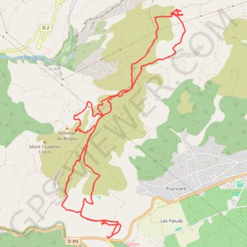 Itinéraire Jas de Micéau, distance, dénivelé, altitude, carte, profil, trace GPS