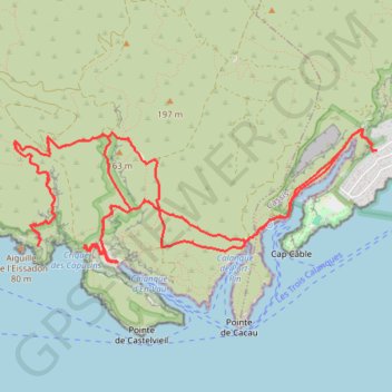 Itinéraire La Pointe de l'Eissadon par En-Vau depuis Port-Miou, distance, dénivelé, altitude, carte, profil, trace GPS