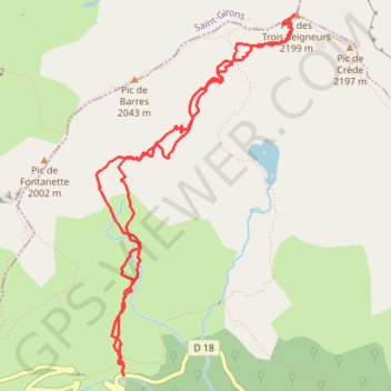 Itinéraire Pic des Trois Seigneurs, distance, dénivelé, altitude, carte, profil, trace GPS