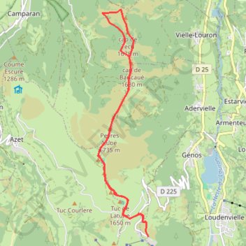 Itinéraire Raquette Val Louron, distance, dénivelé, altitude, carte, profil, trace GPS