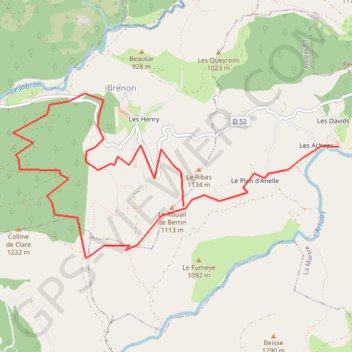 Itinéraire Le plan d'anelle, distance, dénivelé, altitude, carte, profil, trace GPS