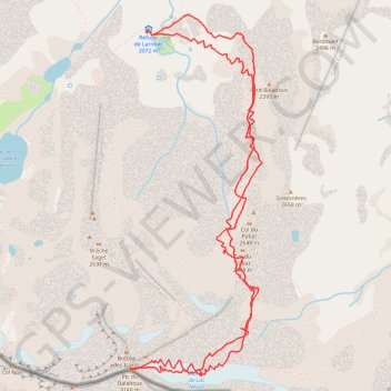 Itinéraire Balaïtous, distance, dénivelé, altitude, carte, profil, trace GPS