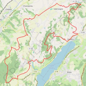 Itinéraire Lac de Paladru - Les Hauts du lac, distance, dénivelé, altitude, carte, profil, trace GPS