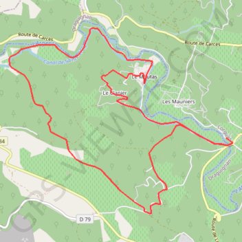 Itinéraire Boucle du pont d'argens aux fevriers, distance, dénivelé, altitude, carte, profil, trace GPS