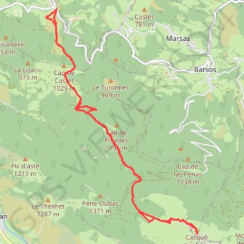 Itinéraire track, distance, dénivelé, altitude, carte, profil, trace GPS