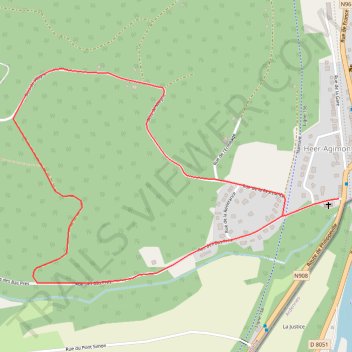 Itinéraire HASTIERE-Promenade des bas prés, distance, dénivelé, altitude, carte, profil, trace GPS