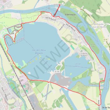 Itinéraire Poses, distance, dénivelé, altitude, carte, profil, trace GPS