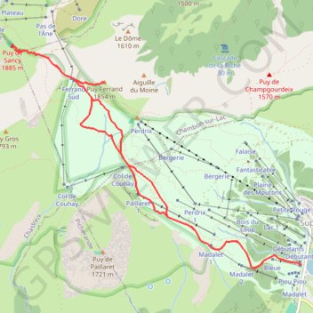 Itinéraire Sancy par Super-Besse, distance, dénivelé, altitude, carte, profil, trace GPS
