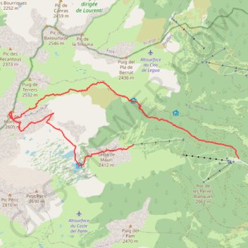 Itinéraire Pic de Mortiers, distance, dénivelé, altitude, carte, profil, trace GPS