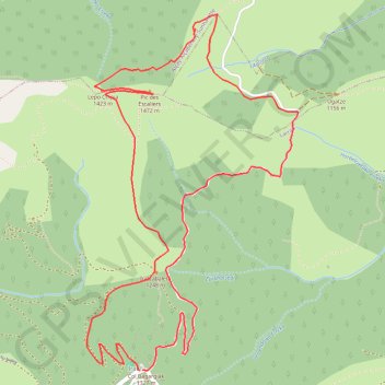 Itinéraire Le Pic des Escaliers, distance, dénivelé, altitude, carte, profil, trace GPS