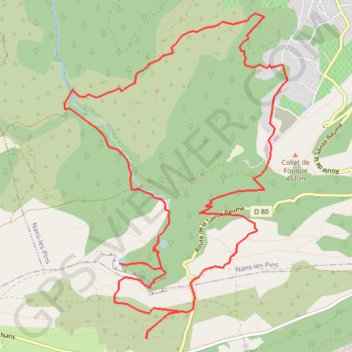 Itinéraire Hotellerie - Nans les Pins - Huveaune, distance, dénivelé, altitude, carte, profil, trace GPS
