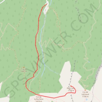 Itinéraire Petit Som, distance, dénivelé, altitude, carte, profil, trace GPS