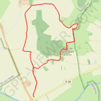 Itinéraire Le sentier des Hauts de Saint-Jean, distance, dénivelé, altitude, carte, profil, trace GPS