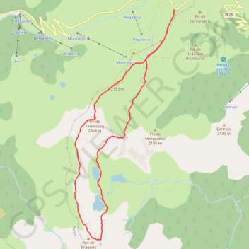 Itinéraire Pic du Tarbésou, distance, dénivelé, altitude, carte, profil, trace GPS