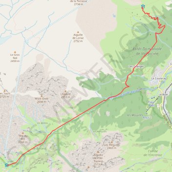 Itinéraire Chalets de Loriaz, distance, dénivelé, altitude, carte, profil, trace GPS