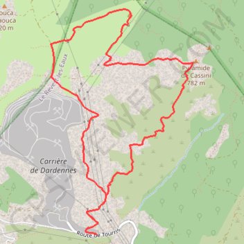 Itinéraire cassini, distance, dénivelé, altitude, carte, profil, trace GPS