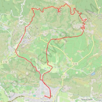 Itinéraire Les beaux, distance, dénivelé, altitude, carte, profil, trace GPS