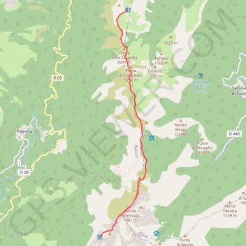 Itinéraire 9ème étape du GR20, distance, dénivelé, altitude, carte, profil, trace GPS