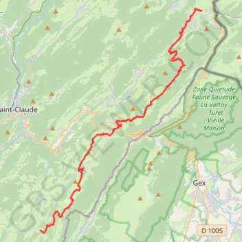 Itinéraire GTJ de Prémanon à Bellecombe, distance, dénivelé, altitude, carte, profil, trace GPS