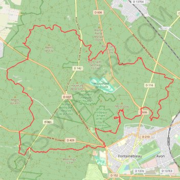 Itinéraire Bleau Nord, distance, dénivelé, altitude, carte, profil, trace GPS