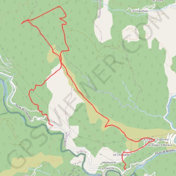 Itinéraire Autour de Lafigère, distance, dénivelé, altitude, carte, profil, trace GPS