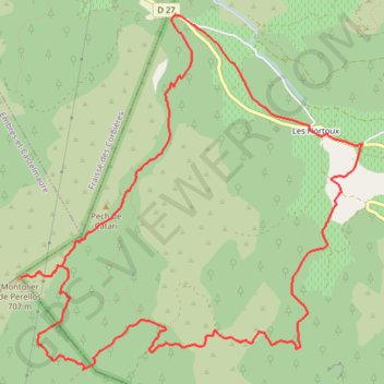 Itinéraire montoulier, distance, dénivelé, altitude, carte, profil, trace GPS