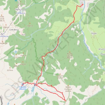 Itinéraire Ref Mautino - Col bégino - Bousson, distance, dénivelé, altitude, carte, profil, trace GPS