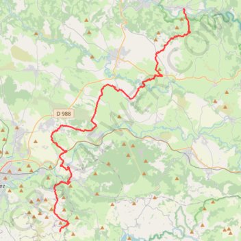 Itinéraire GR620 De Saint Côme d'Olt à Inières (Aveyron), distance, dénivelé, altitude, carte, profil, trace GPS